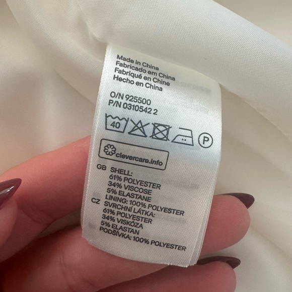 H&M White Sleeveless Belted Blazer Dress Size 6 | Summer Workwear Cocktail - Picture 13 of 14